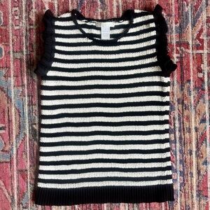 Design History Women’s Small Striped Sweater Vest